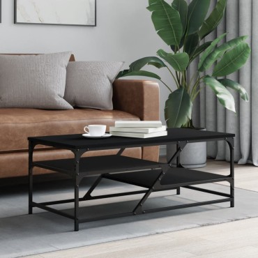 vidaXL Τραπεζάκι Σαλονιού Μαύρο 100x49x40cm από Επεξεργ. Ξύλο 1 τεμ.
