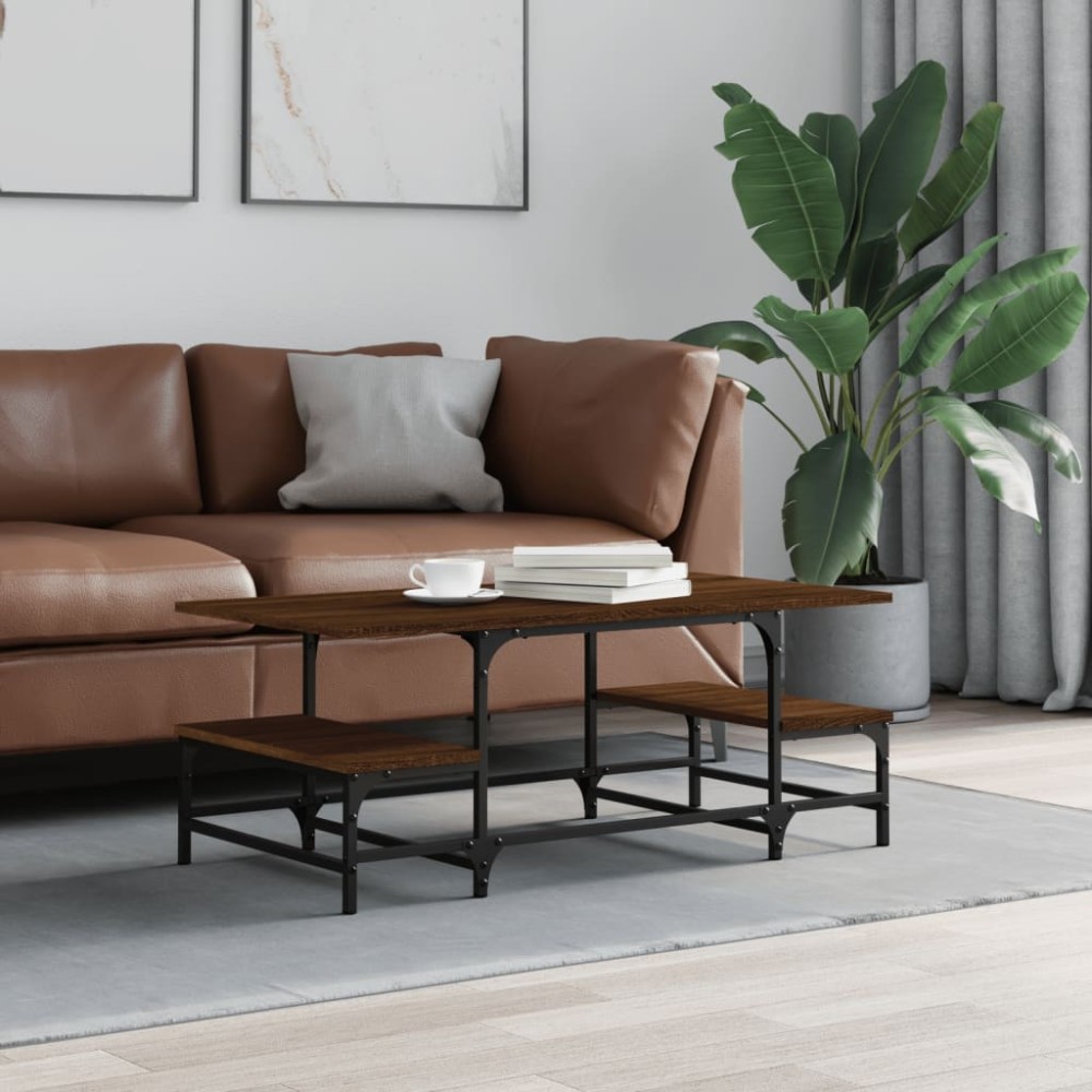 vidaXL Τραπεζάκι Σαλονιού Καφέ Δρυς 100x50,5x40cm Επεξεργασμένο Ξύλο 1 τεμ.