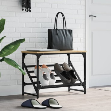 vidaXL Παπουτσοθήκη Sonoma Δρυς 60x30x45cm Επεξεργασμένο Ξύλο