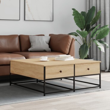 vidaXL Τραπεζάκι Σαλονιού Sonoma Δρυς 100x99x40cm Επεξεργ. Ξύλο 1 τεμ.