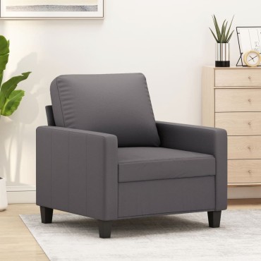 vidaXL Πολυθρόνα Γκρι Συνθετικό δέρμα 78x77x80cm 1 τεμ. Γωνιακός