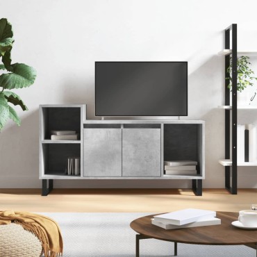 vidaXL Έπιπλο Τηλεόρασης Γκρι Σκυρ. 100x35x55cm Επεξ. Ξύλο
