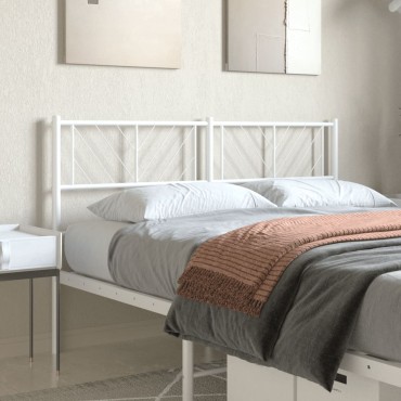 vidaXL Κεφαλάρι Λευκό Μεταλλικό 142x3x90cm 1 τεμ.