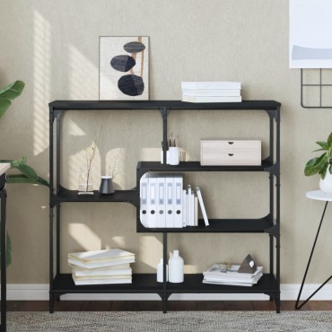 vidaXL Τραπέζι Κονσόλα Μαύρο 103x32x95cm Επεξεργασμένο Ξύλο 1 τεμ.