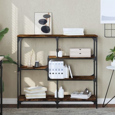 vidaXL Τραπέζι Κονσόλα Καπνιστή Δρυς 103x32x95cm Επεξεργασμένο Ξύλο 1 τεμ.