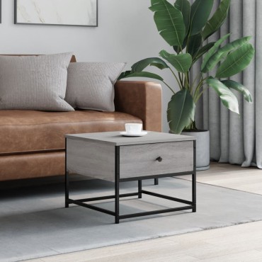 vidaXL Τραπεζάκι Σαλονιού Γκρι Sonoma 51x51x40cm Επεξεργασμένο Ξύλο 1 τεμ.