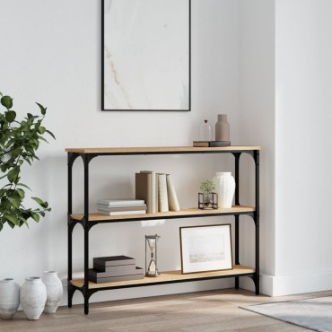 vidaXL Τραπέζι Κονσόλα Sonoma Δρυς 100x22,5x75cm Επεξεργασμένο Ξύλο 1 τεμ.