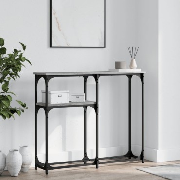 vidaXL Τραπέζι Κονσόλα Γκρι Sonoma 90x22,5x75cm Επεξεργασμένο Ξύλο 1 τεμ.