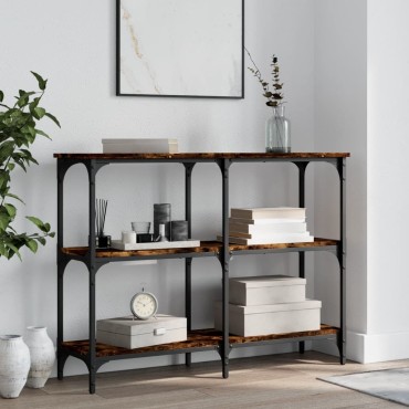 vidaXL Τραπέζι Κονσόλα Καπνιστή Δρυς 100x29x75cm Επεξεργ. Ξύλο 1 τεμ.