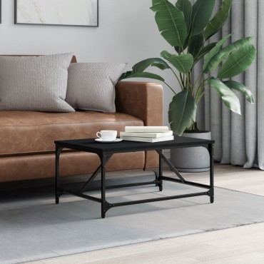 vidaXL Τραπεζάκι Σαλονιού Μαύρο 75x50x35cm από Επεξεργ. Ξύλο 1 τεμ.