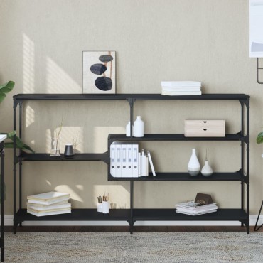 vidaXL Τραπέζι Κονσόλα Μαύρο 160x32x95cm Επεξεργασμένο Ξύλο 1 τεμ.