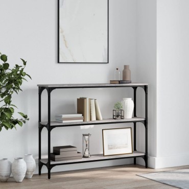 vidaXL Τραπέζι Κονσόλα Γκρι Sonoma 100x22,5x75cm Επεξεργασμένο Ξύλο 1 τεμ.