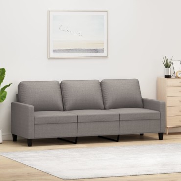 vidaXL Καναπές Τριθέσιος Taupe Υφασμάτινος 198x77x80cm 1 τεμ.
