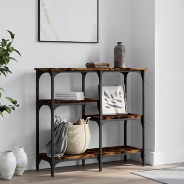 vidaXL Τραπέζι Κονσόλα Καπνιστή Δρυς 80x29x75cm Επεξεργ. Ξύλο 1 τεμ.