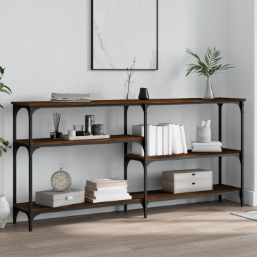 vidaXL Τραπέζι Κονσόλα Καφέ Δρυς 160x29x75cm Επεξεργασμένο Ξύλο 1 τεμ.