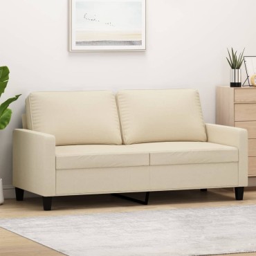 vidaXL Καναπές Διθέσιος Κρεμ Υφασμάτινος 158x77x80cm 1 τεμ.