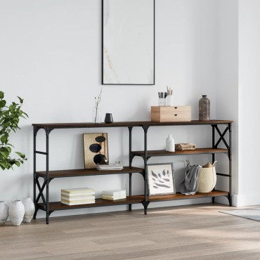 vidaXL Τραπέζι Κονσόλα Καφέ Δρυς 180x29x76,5cm Επεξεργασμένο Ξύλο 1 τεμ.