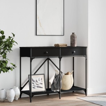 vidaXL Τραπέζι Κονσόλα Μαύρο 100x39x78,5cm από Επεξεργ. Ξύλο 1 τεμ.