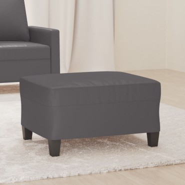 vidaXL Υποπόδιο Γκρι 70x55x41cm από Συνθετικό Δέρμα 1 τεμ.