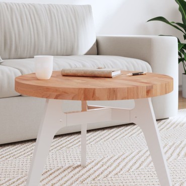 vidaXL Επιφάνεια Τραπεζιού Στρογγυλή 60x4cm Μασίφ Ξύλο Οξιάς 1 τεμ.