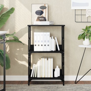 vidaXL Βιβλιοθήκη Μαύρη 50x33x82cm από Επεξεργασμένο Ξύλο 1 τεμ.