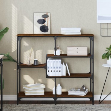 vidaXL Τραπέζι Κονσόλα Καφέ Δρυς 103x32x95cm Επεξεργασμένο Ξύλο 1 τεμ.