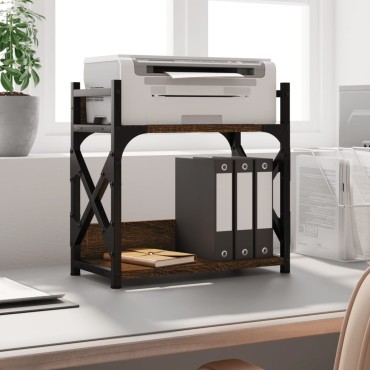 vidaXL Βάση Εκτυπωτή 2 Επιπέδων Καφέ Δρυς 40x20x40 εκ Επεξ. Ξύλο