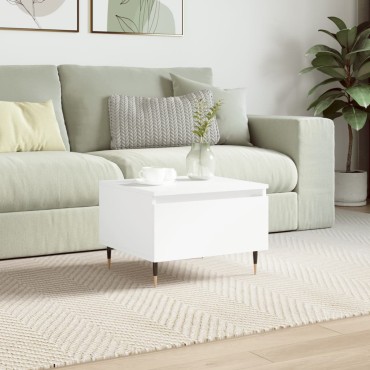 vidaXL Τραπεζάκι Σαλονιού Λευκό 50x46x35cm Επεξεργασμένο Ξύλο 1 τεμ.