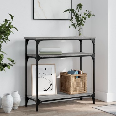 vidaXL Τραπέζι Κονσόλα Γκρι Sonoma 75x29x75cm Επεξεργασμένο Ξύλο 1 τεμ.