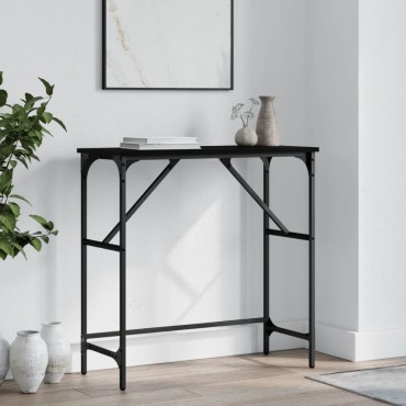 vidaXL Τραπέζι Κονσόλα Μαύρο 75x32x75cm από Επεξεργ. Ξύλο 1 τεμ.