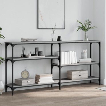 vidaXL Τραπέζι Κονσόλα Γκρι Sonoma 160x29x75cm Επεξεργασμένο Ξύλο 1 τεμ.
