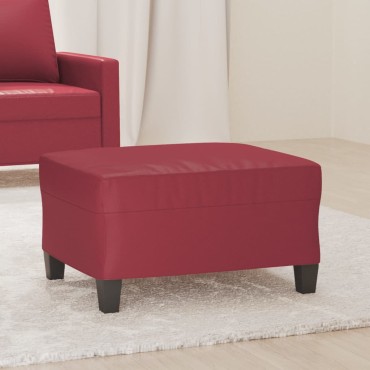 vidaXL Υποπόδιο Μπορντό 70x55x41cm από Συνθετικό Δέρμα 1 τεμ.