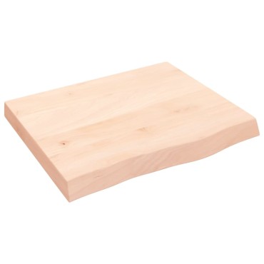 vidaXL Ράφι Τοίχου 60x50x(2-6)cm από Ακατέργαστο Μασίφ Ξύλο Δρυός 1 τεμ.