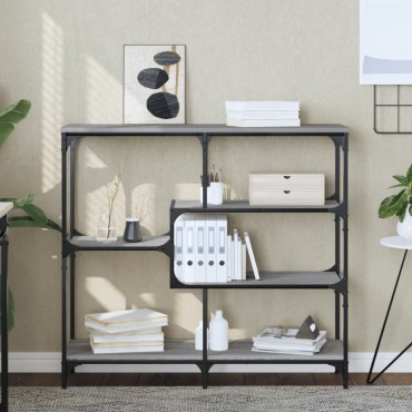 vidaXL Τραπέζι Κονσόλα Γκρι Sonoma 103x32x95cm Επεξεργασμένο Ξύλο 1 τεμ.