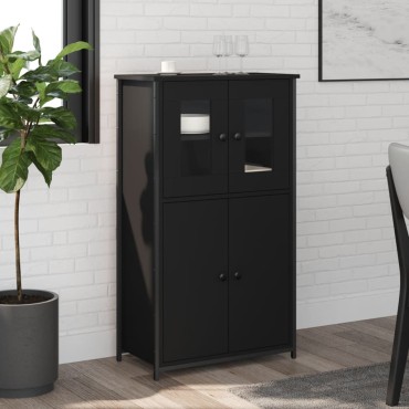 vidaXL Ντουλάπι Μαύρο 62x32x106,5cm από Επεξεργασμένο Ξύλο 1 τεμ.