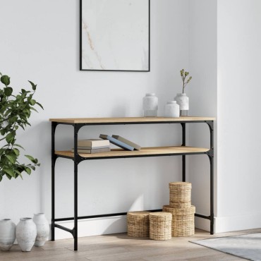 vidaXL Τραπέζι Κονσόλα Sonoma Δρυς 100x35,5x75cm Επεξεργασμένο Ξύλο 1 τεμ.