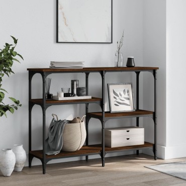vidaXL Τραπέζι Κονσόλα Καφέ Δρυς 102x29x75cm Επεξεργασμένο Ξύλο 1 τεμ.