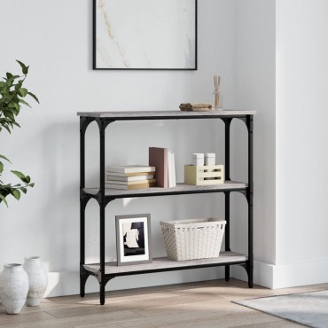 vidaXL Τραπέζι Κονσόλα Γκρι Sonoma 75x22,5x75cm Επεξεργασμένο Ξύλο 1 τεμ.