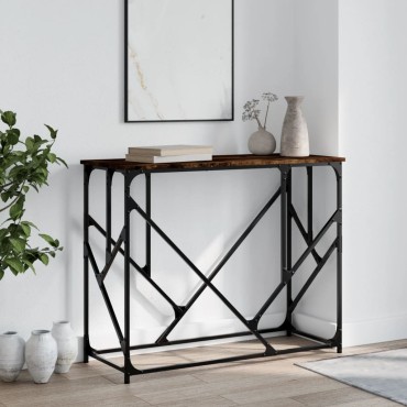 vidaXL Τραπέζι Κονσόλα Καπνιστή Δρυς 100x40x80cm Επεξεργασμένο Ξύλο 1 τεμ.
