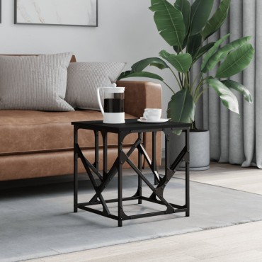 vidaXL Τραπεζάκι Σαλονιού Μαύρο 45x45x47,5cm από Επεξεργασμένο Ξύλο 1 τεμ.