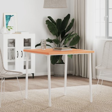 vidaXL Επιφάνεια Τραπεζιού Τετράγωνη 70x70x2,5cm Μασίφ Ξύλο Οξιάς 1 τεμ.