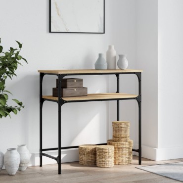 vidaXL Τραπέζι Κονσόλα Sonoma Δρυς 75x35,5x75cm Επεξεργασμένο Ξύλο 1 τεμ.