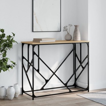 vidaXL Τραπέζι Κονσόλα Sonoma Δρυς 100x40x80cm Επεξεργασμένο Ξύλο 1 τεμ.