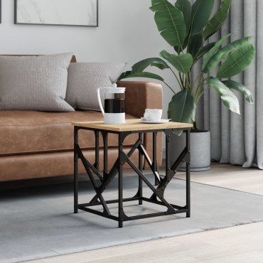 vidaXL Τραπεζάκι Σαλονιού Sonoma Δρυς 45x45x47,5cm Επεξεργασμ. Ξύλο 1 τεμ.