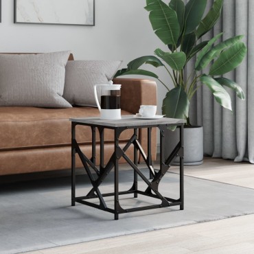 vidaXL Τραπεζάκι Σαλονιού Γκρι Sonoma 45x45x47,5cm Επεξεργασμ. Ξύλο 1 τεμ.
