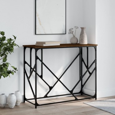 vidaXL Τραπέζι Κονσόλα Καφέ Δρυς 100x40x80cm Επεξεργασμένο Ξύλο 1 τεμ.