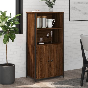vidaXL Ντουλάπι Καφέ Δρυς 62x36x121,5cm από Επεξεργασμένο Ξύλο 1 τεμ.