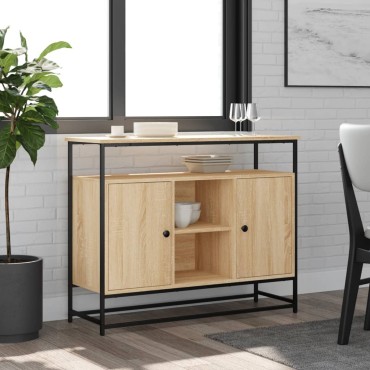 vidaXL Ντουλάπι Sonoma δρυς 100x35x80cm Επεξεργασμένο Ξύλο 1 τεμ.