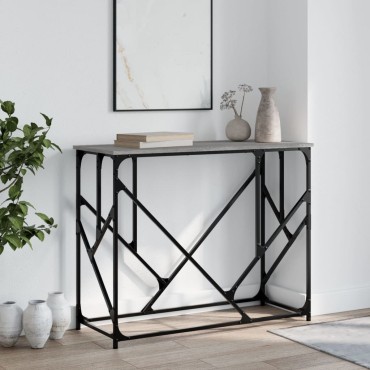 vidaXL Τραπέζι Κονσόλα Γκρι Sonoma 100x40x80cm Επεξεργασμένο Ξύλο 1 τεμ.