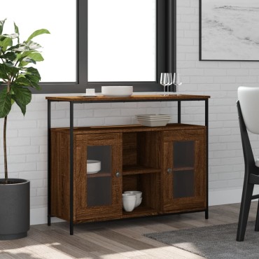 vidaXL Συρταριέρα Καφέ Δρυς 100x35x80cm από Επεξεργασμένο Ξύλο 1 τεμ.